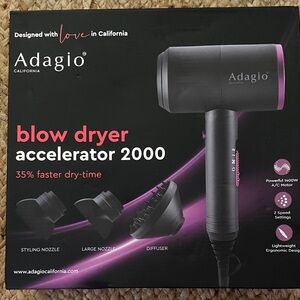 Adagio California Black and Pink Blow Dryer Accelerator 2000